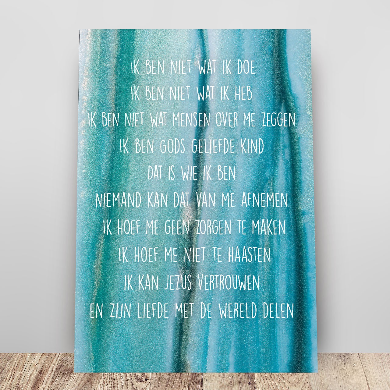 Metal Deco A3 'Credo - turquoise'