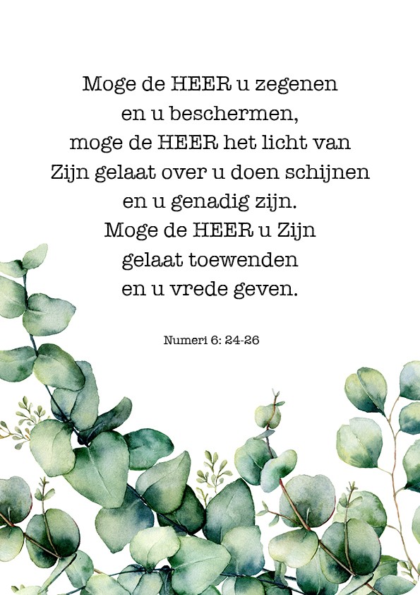 Interieurbord 'Zegenbede NBV'