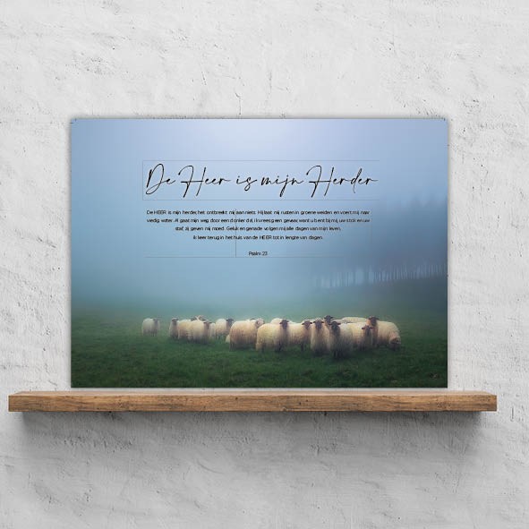 Plexiglas A3 'De Heer is mijn Herder'