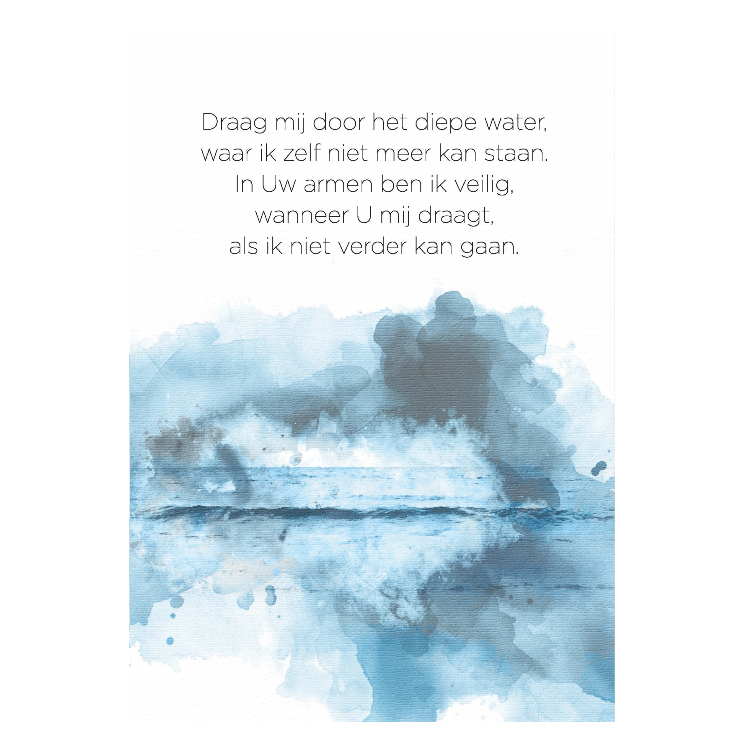 Poster A4 'Draag mij door het diepe water'