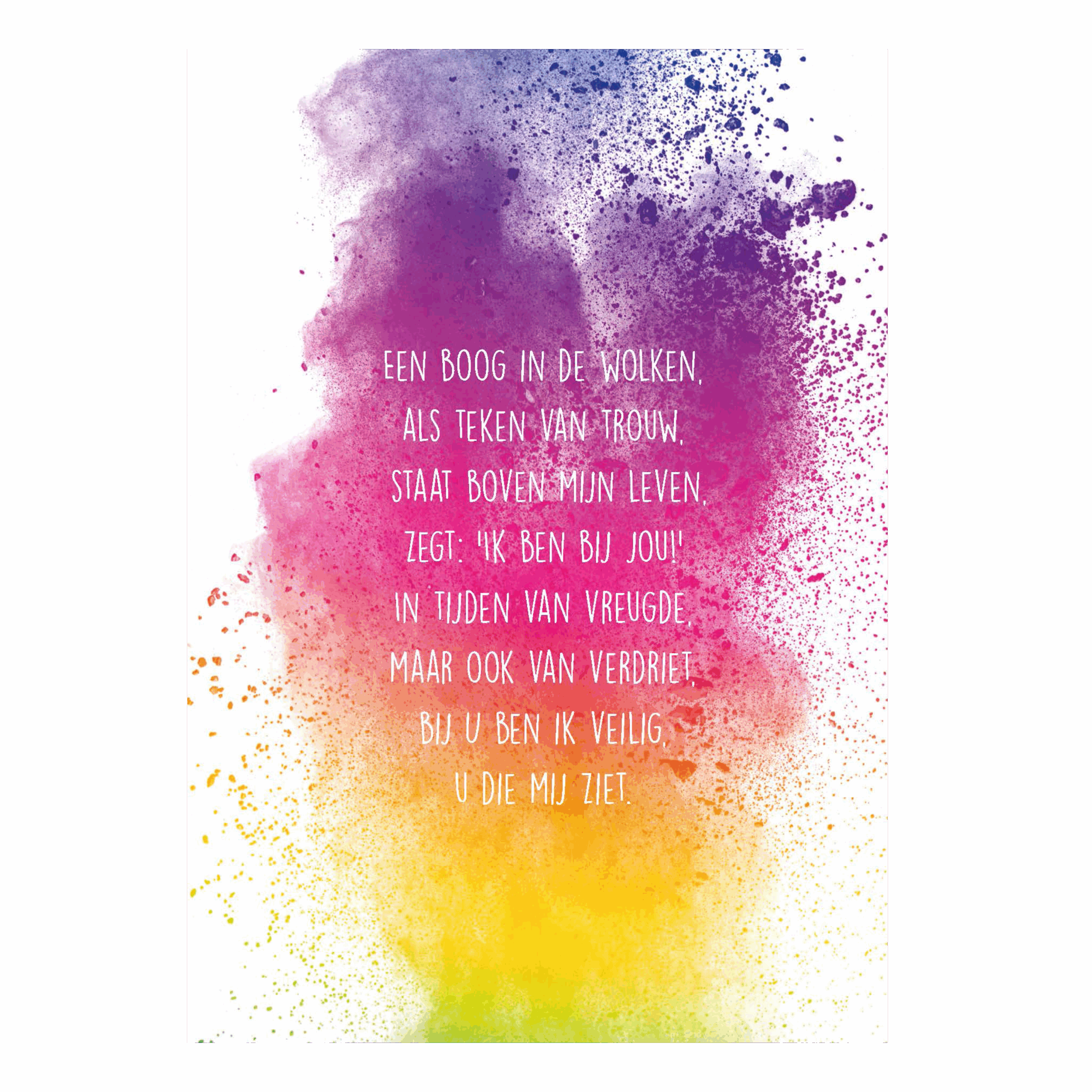 Poster A4 'Een boog in de wolken'