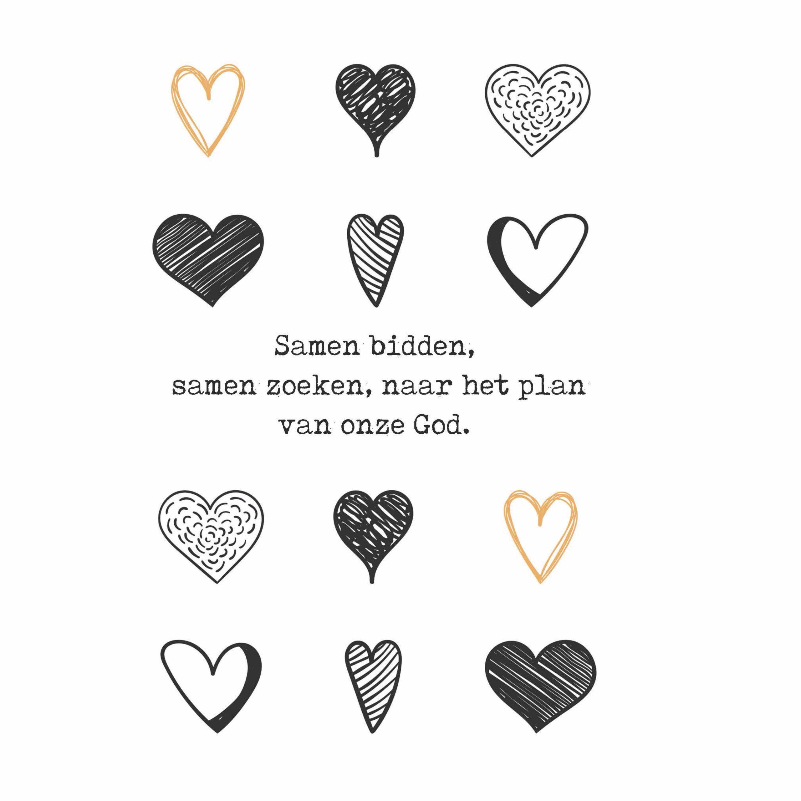 Poster A4 'Samen bidden samen zoeken'