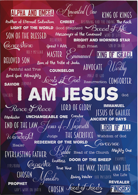 Wandbord A3 'I am Jesus'