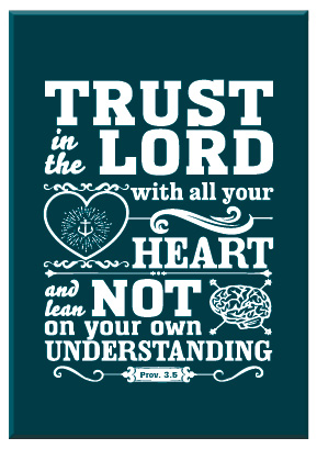 Cadeaubord trust in the Lord