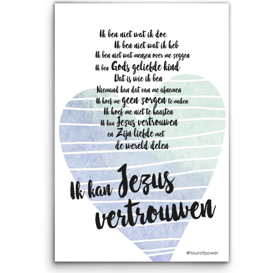 Cadeaubord Gods geliefde kind Jezus vert