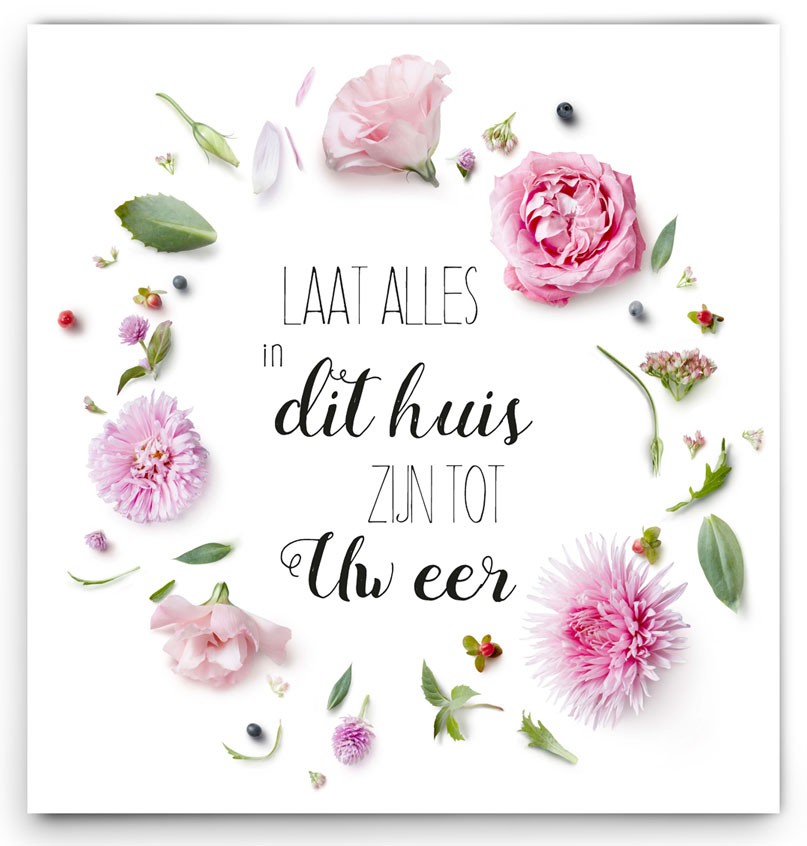 Wandbord 30-x30 'Laat alles in dit huis'