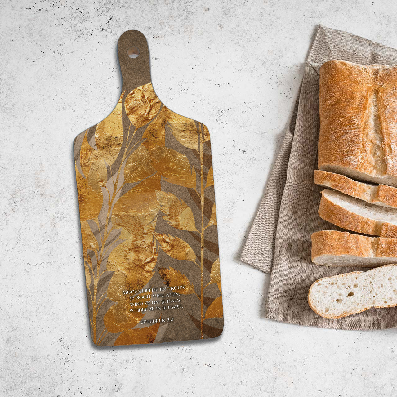 Broodplank 'Goudkleurige takken'