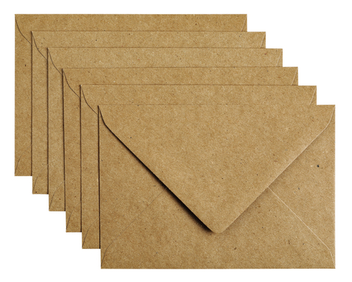 100 enveloppen bruin kraft A6