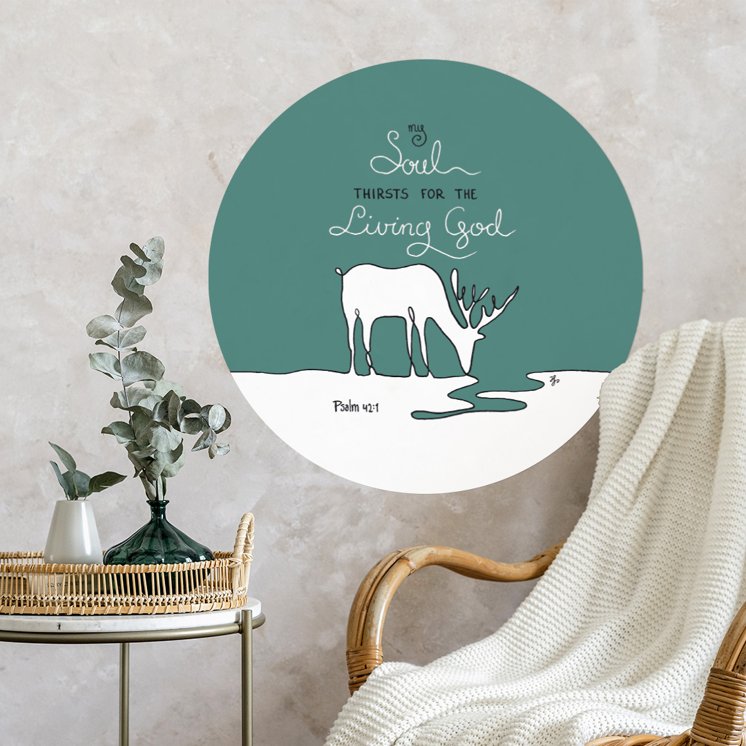 Muurcirkel 'My soul thirsts'