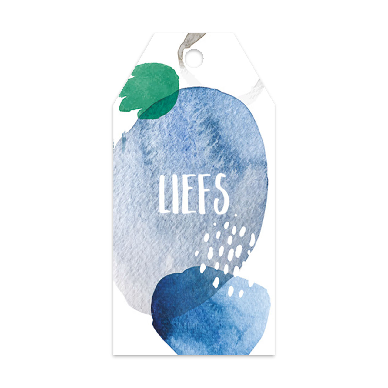 Cadeaulabel 'Liefs blauw'