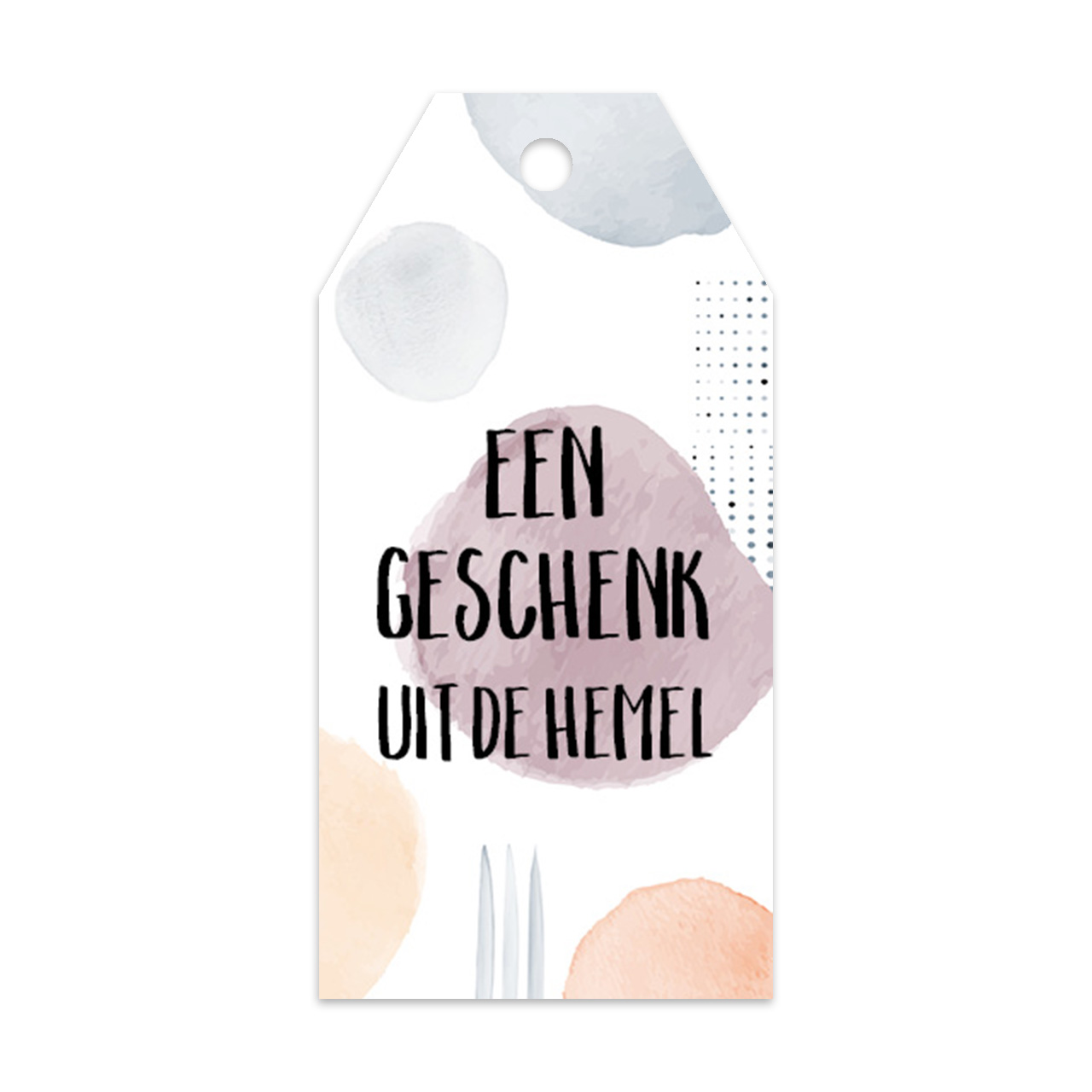 Cadeaulabel 'Geschenk uit de hemel'