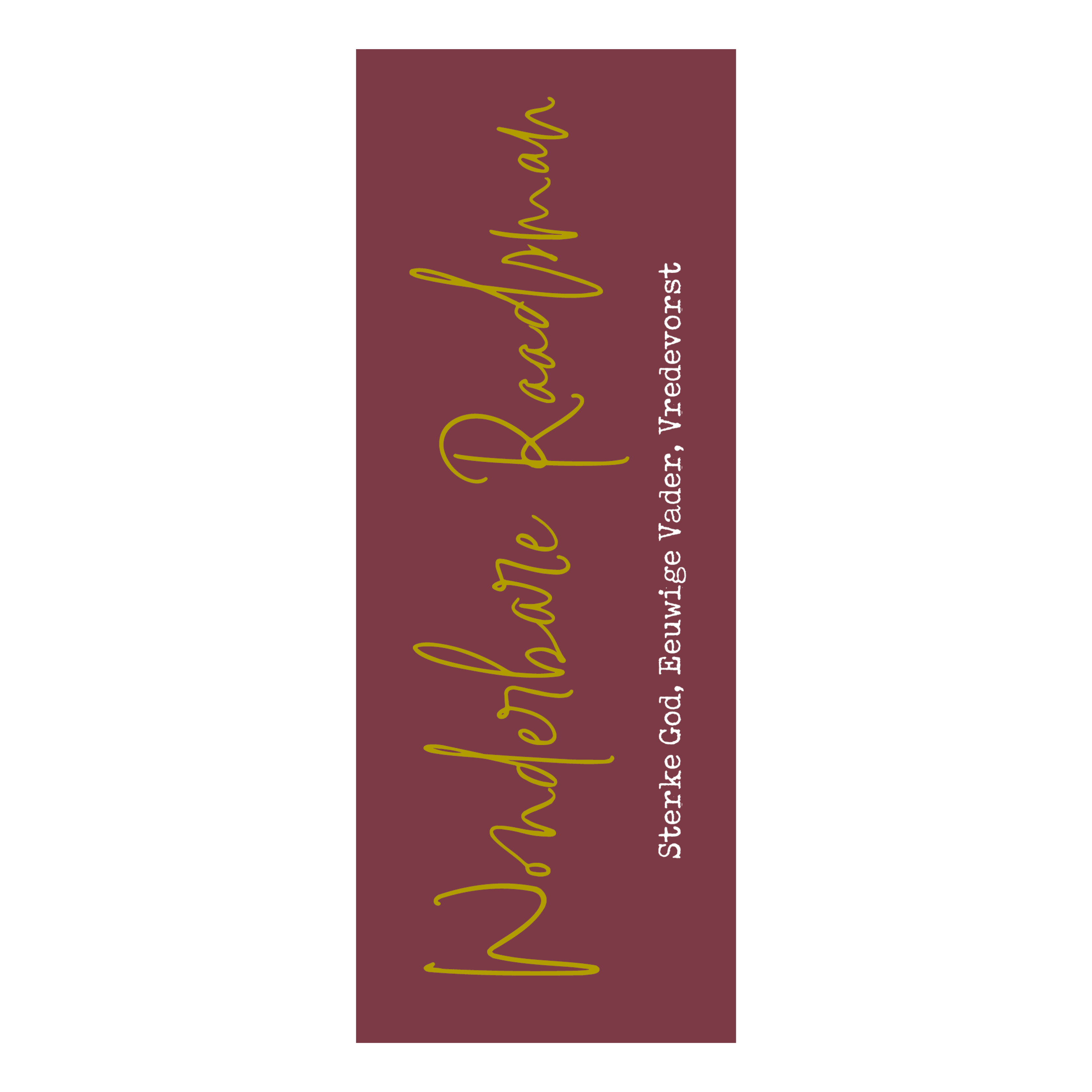 Boekenlegger 'Wonderbare Raadsman'