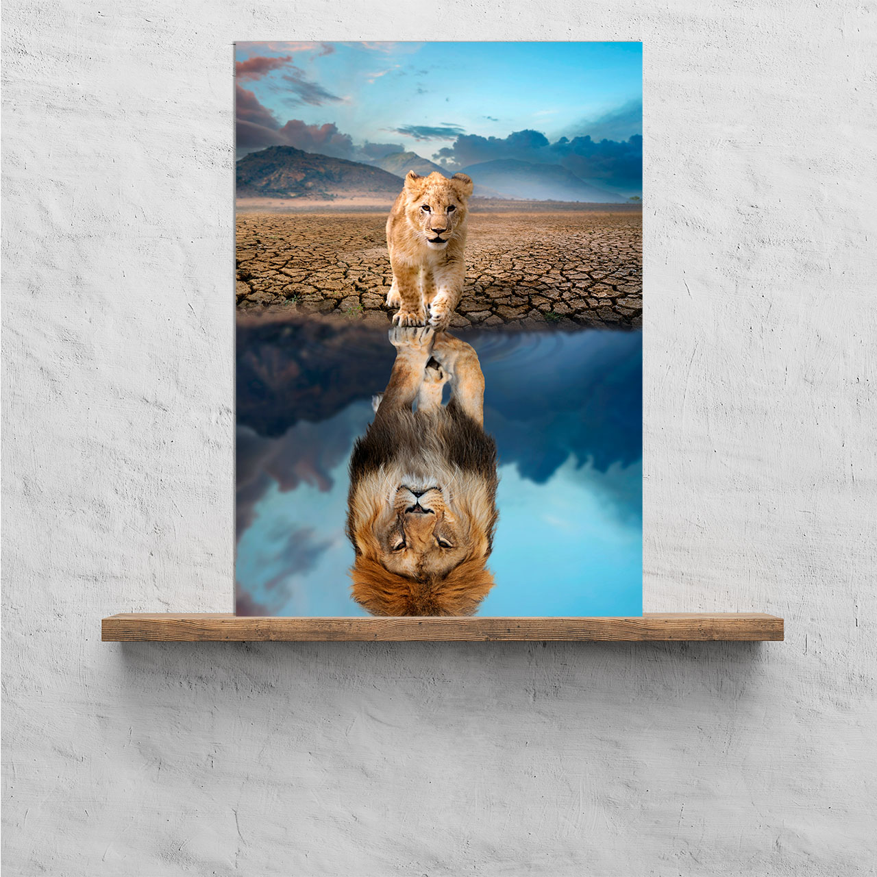 Plexiglas 'Welpje & Leeuw'