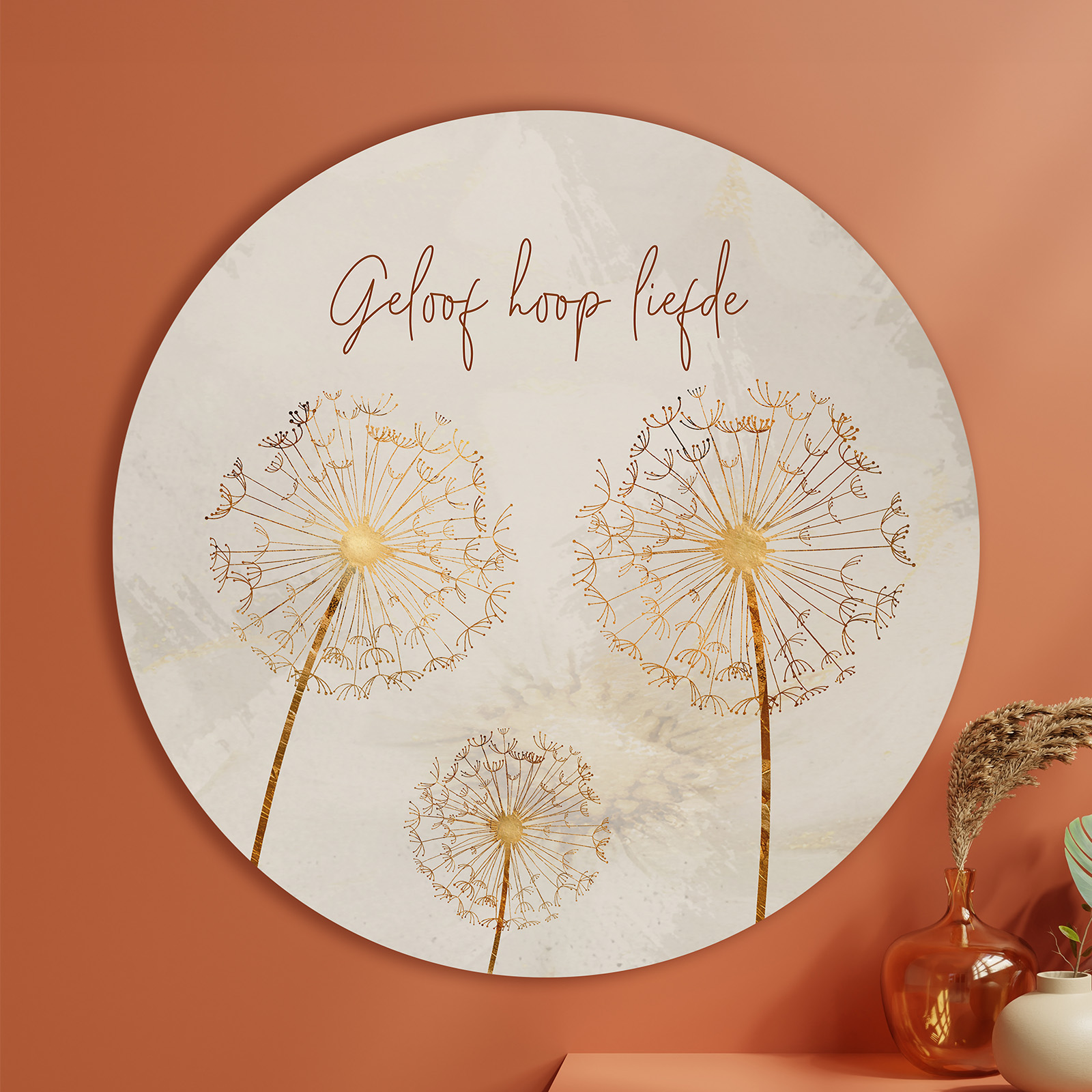 Muurcirkel 'Blaasbloemen'