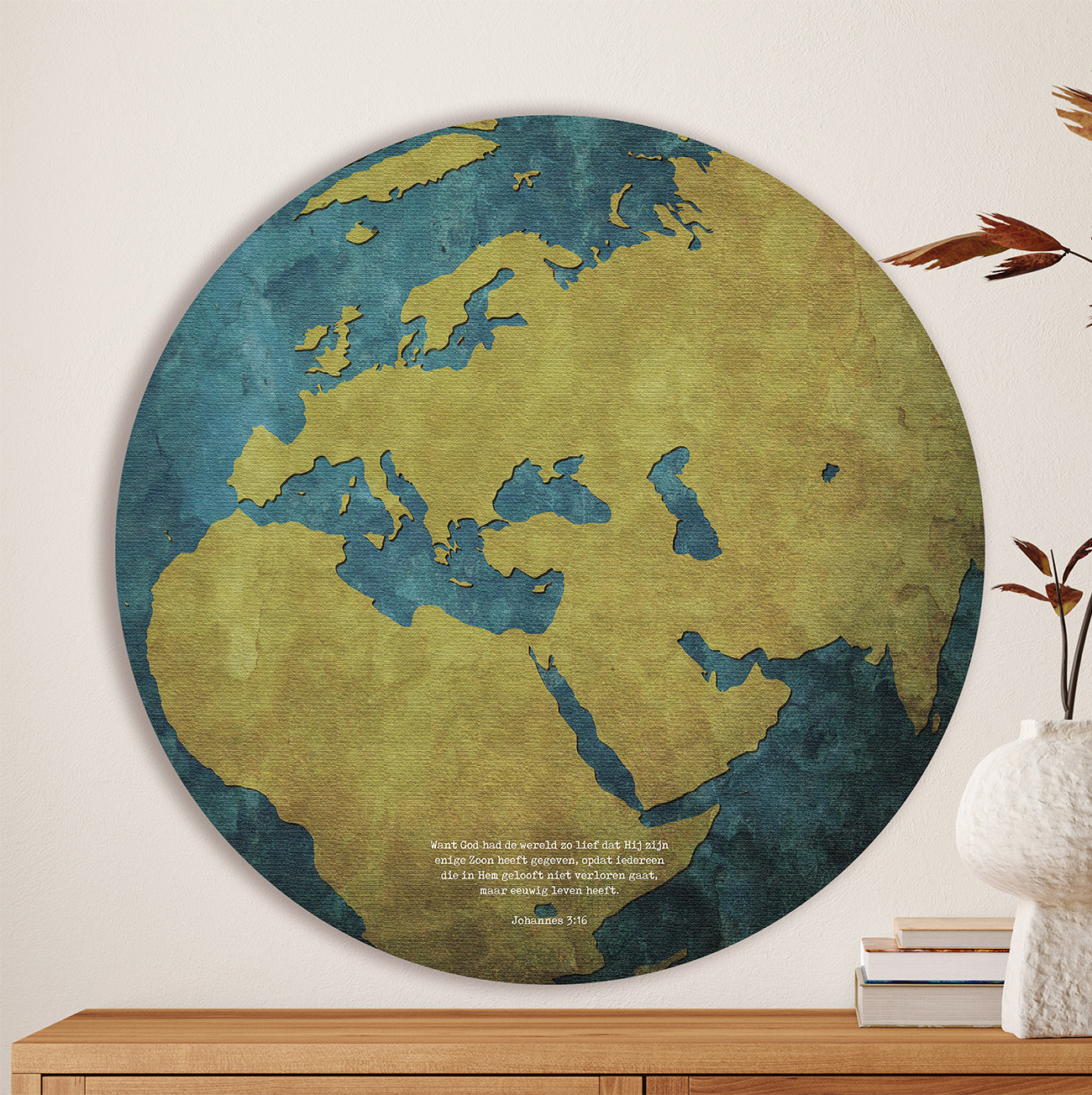 Muurcirkel 'Wereldkaart'