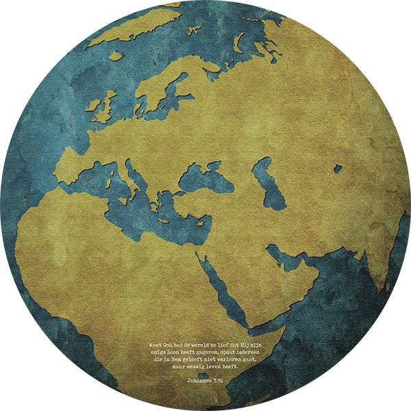 Muurcirkel 'Wereldkaart' - Afbeelding 2