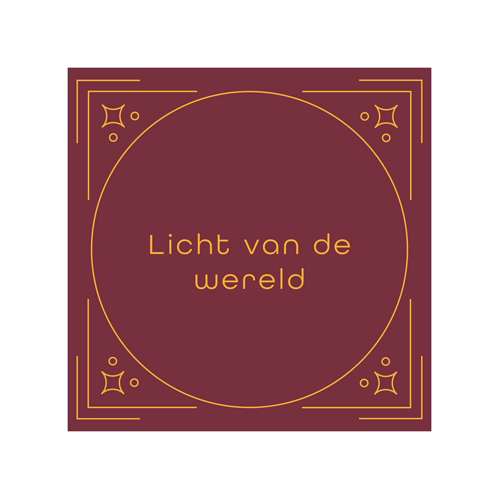 Kerstkaart met goudfolie 'Licht  van de wereld'