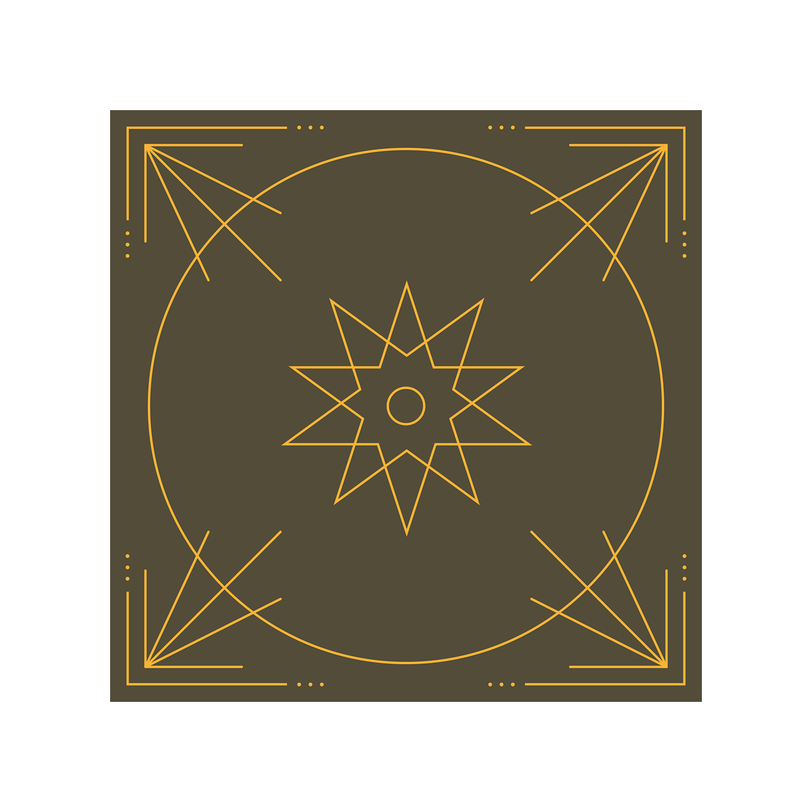 Kerstkaart met goudfolie 'Abstracte ster'