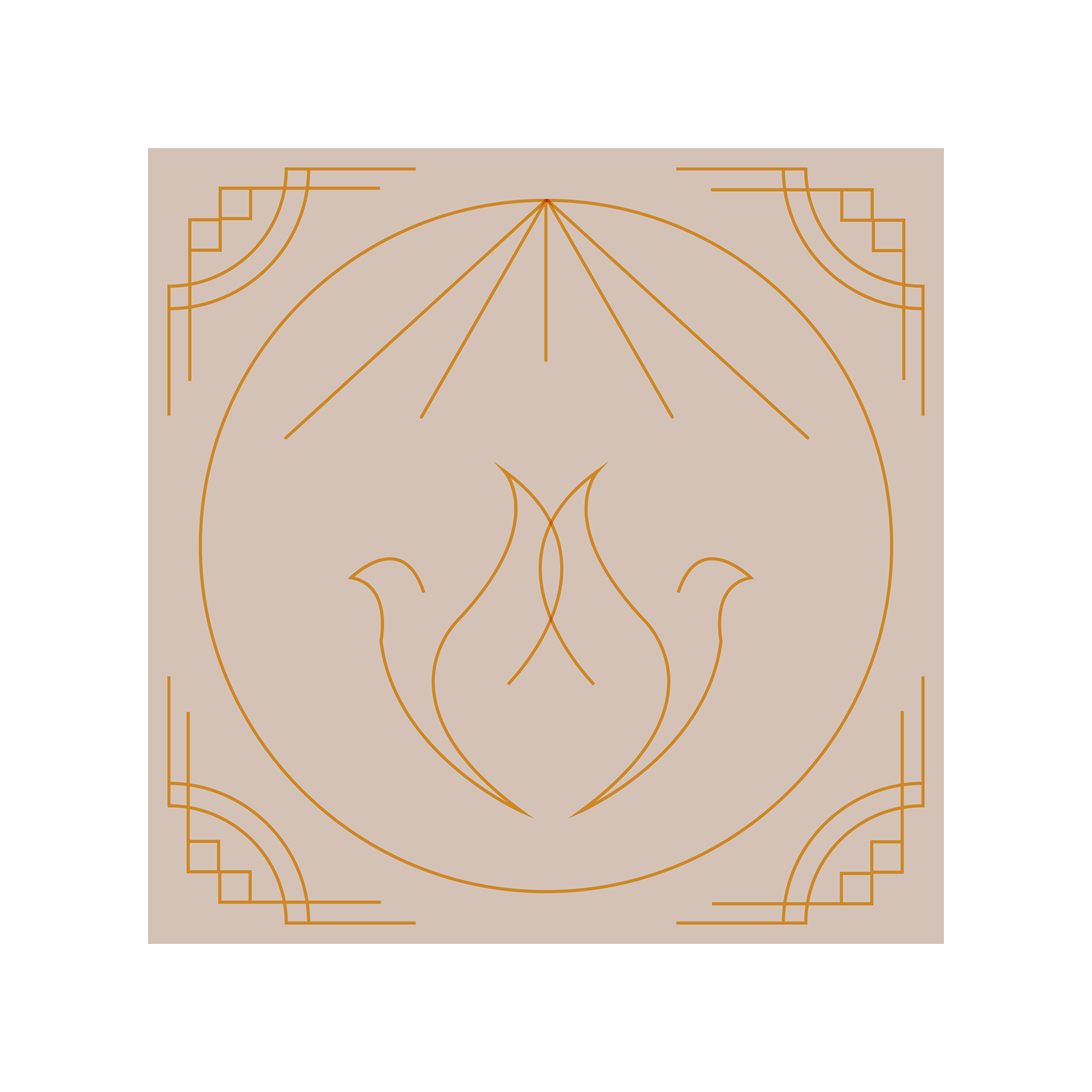 Kerstkaart met goudfolie 'Duiven'