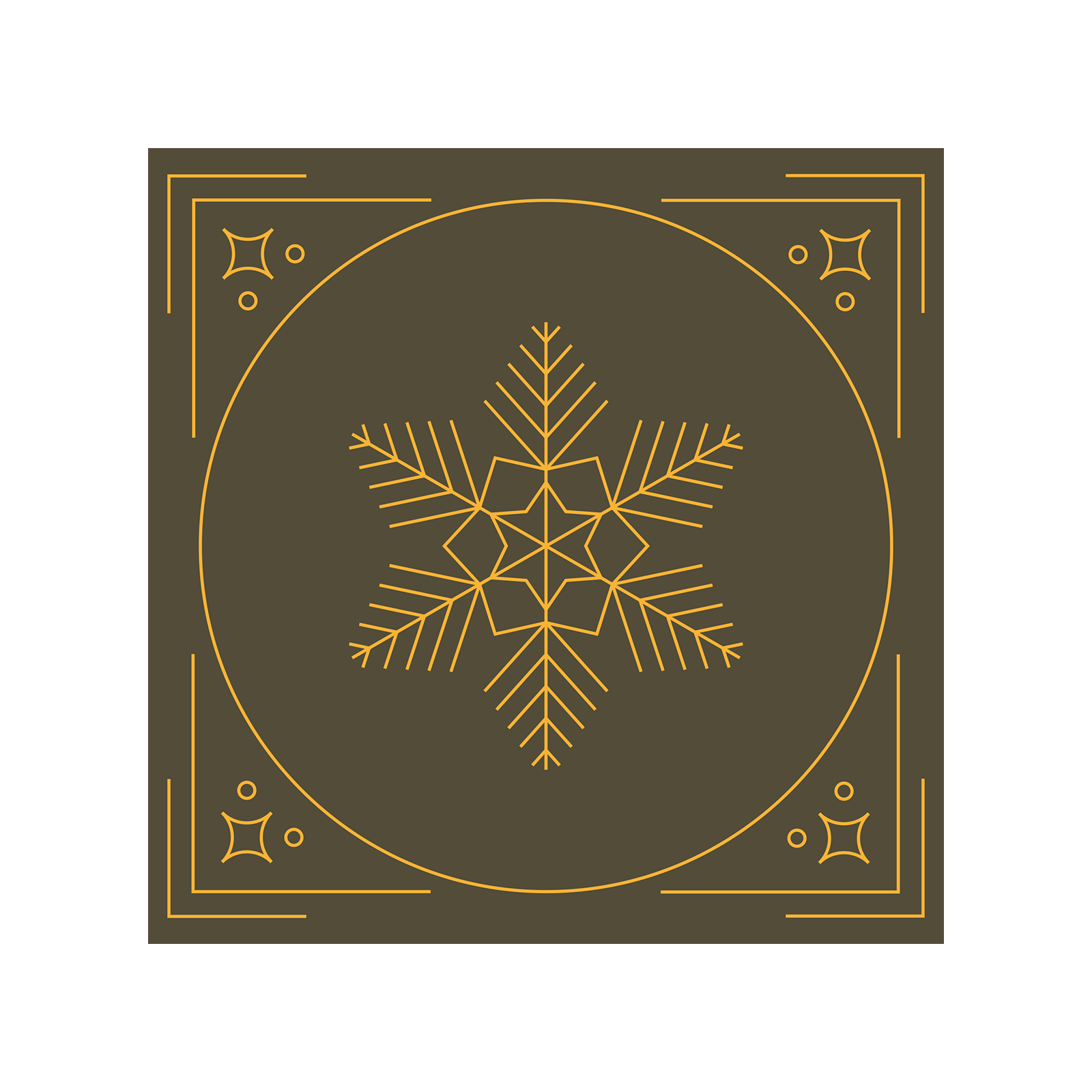 Kerstkaart met goudfolie 'Sneeuwvlok'