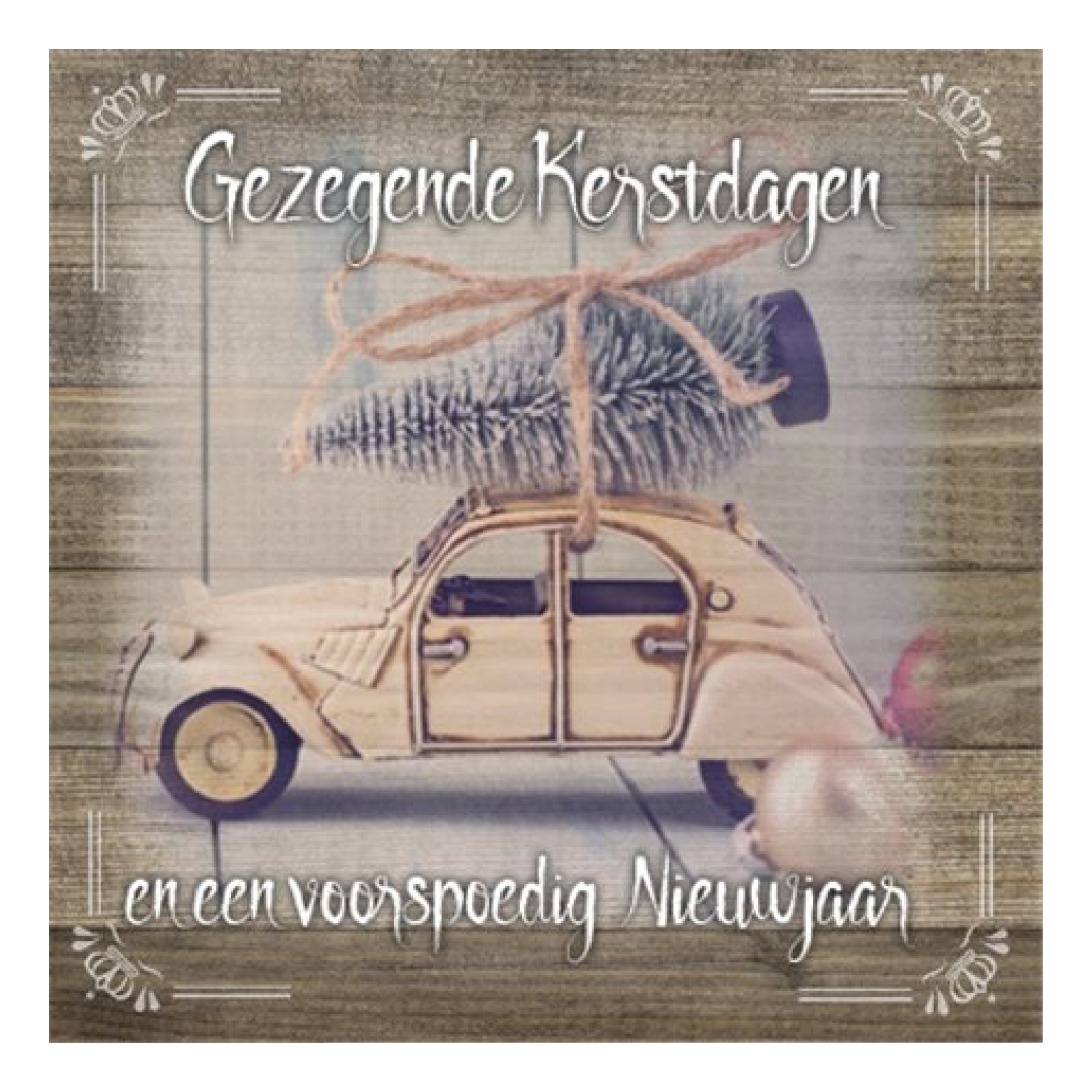 Voordeelpakje kerstkaarten 'Brocante' - 6 stuks