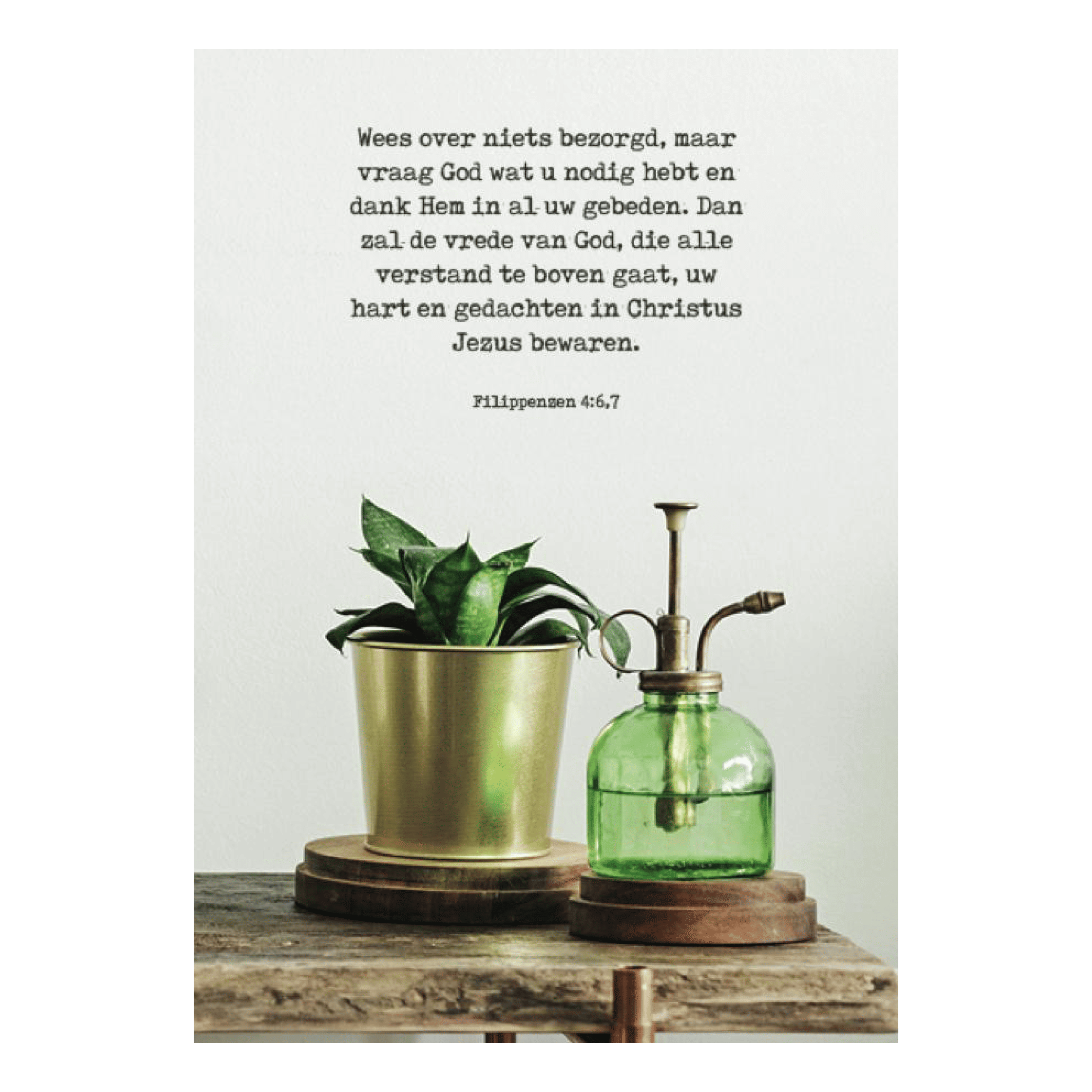 Poster A4 'Wees over niets bezorgd'