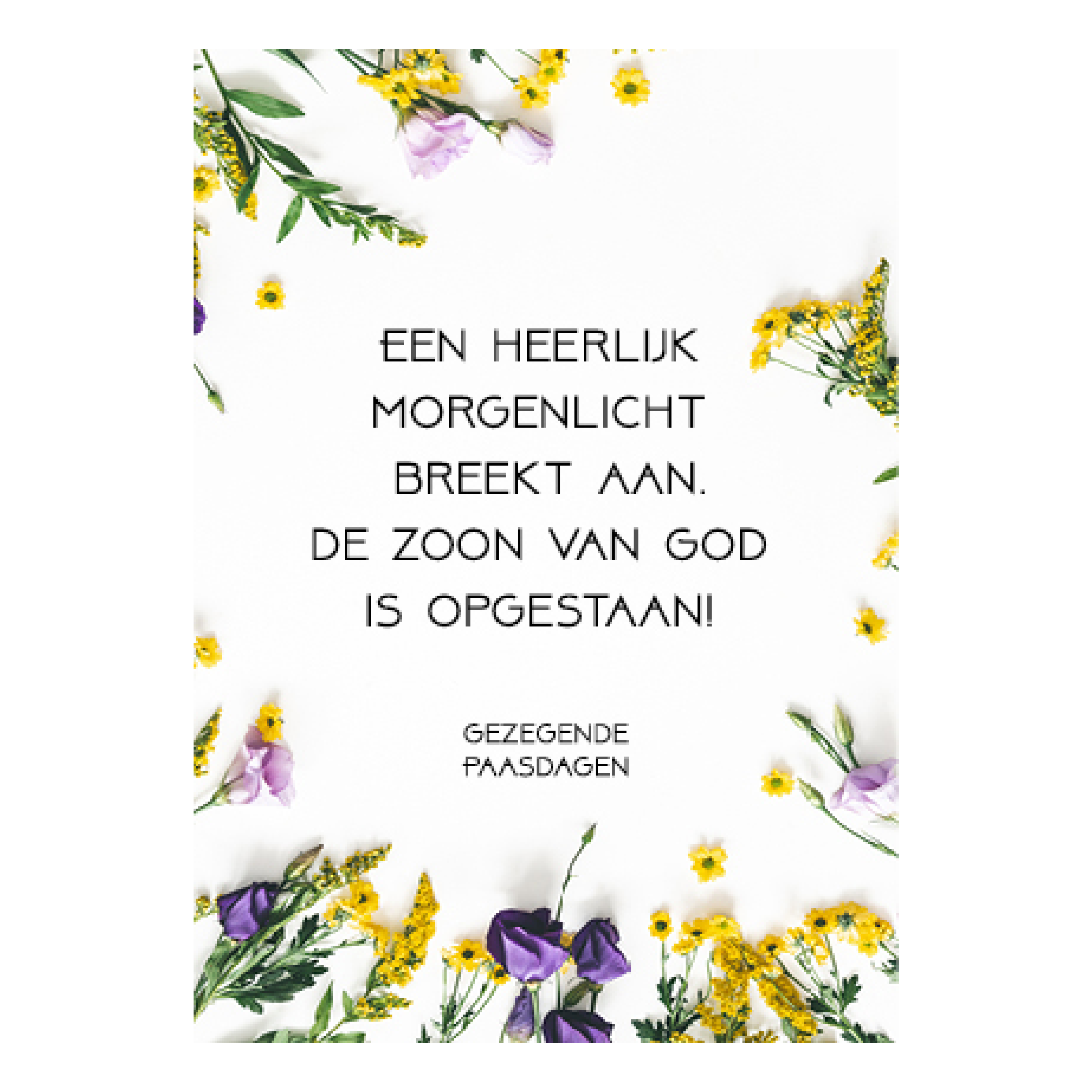 Voordeelkaart 'Gezegende paasdagen - Lentebloemen'