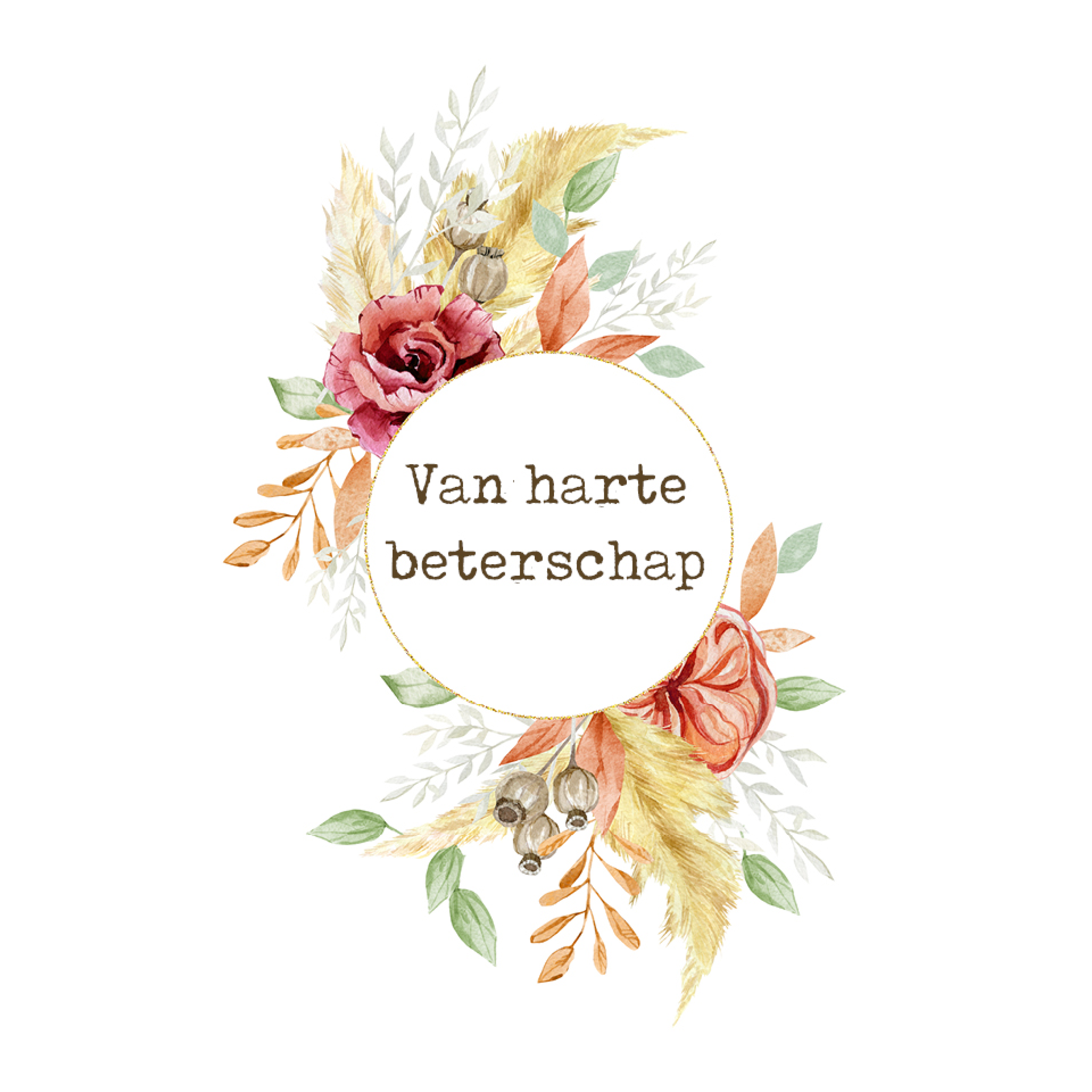 Voordeelkaart 'Beterschap - aquarel'