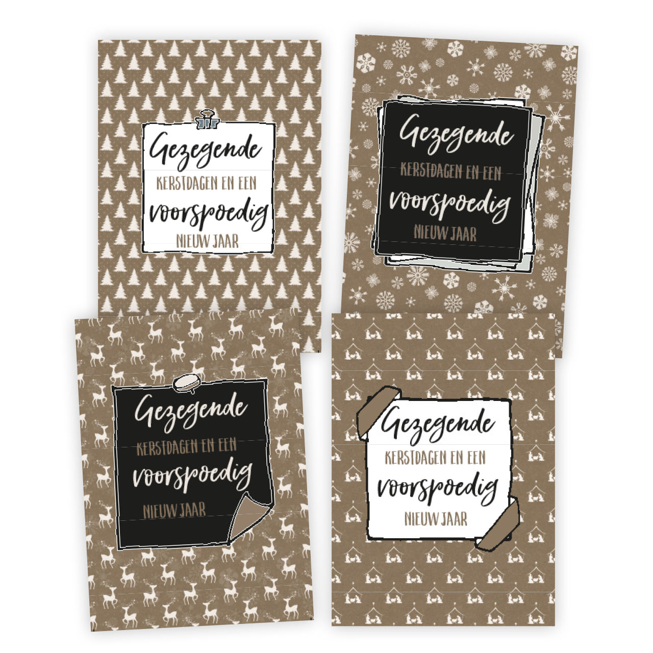 Voordeelpakje 12 kerstkaarten 2022 serie 1