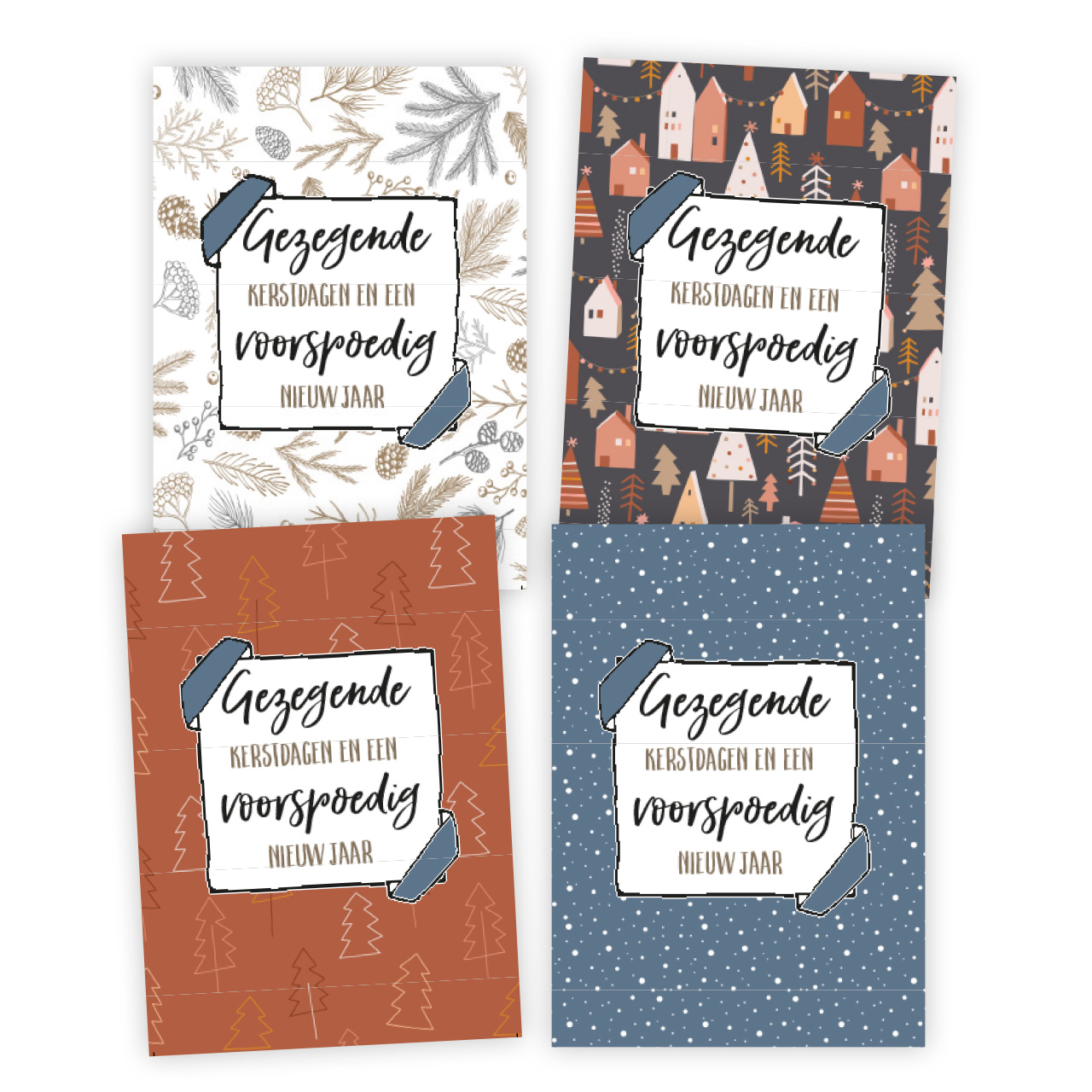 Voordeelpakje 12 kerstkaarten 2022 serie 3