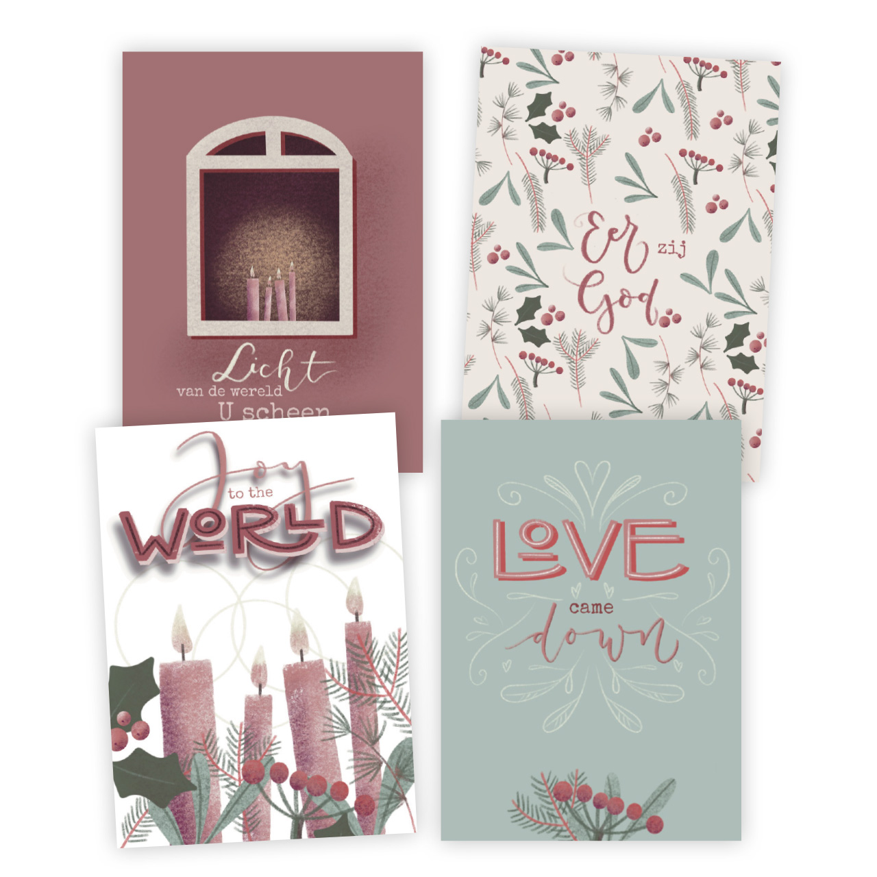 Voordeelpakje 12 kerstkaarten Marjolein I