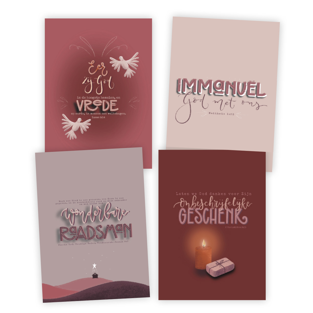 Voordeelpakje 12 kerstkaarten Marjolein II