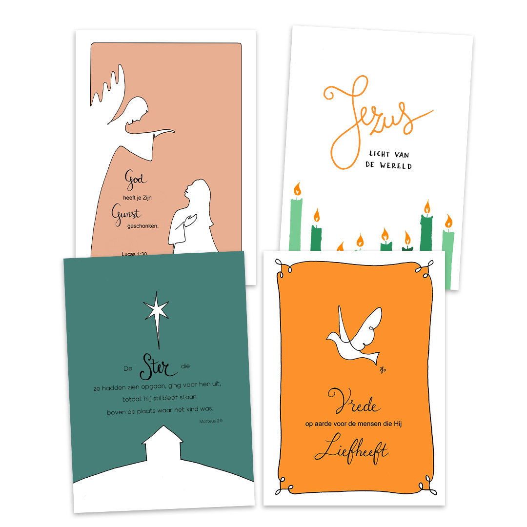 Voordeelpakje kerstkaarten Henrike I