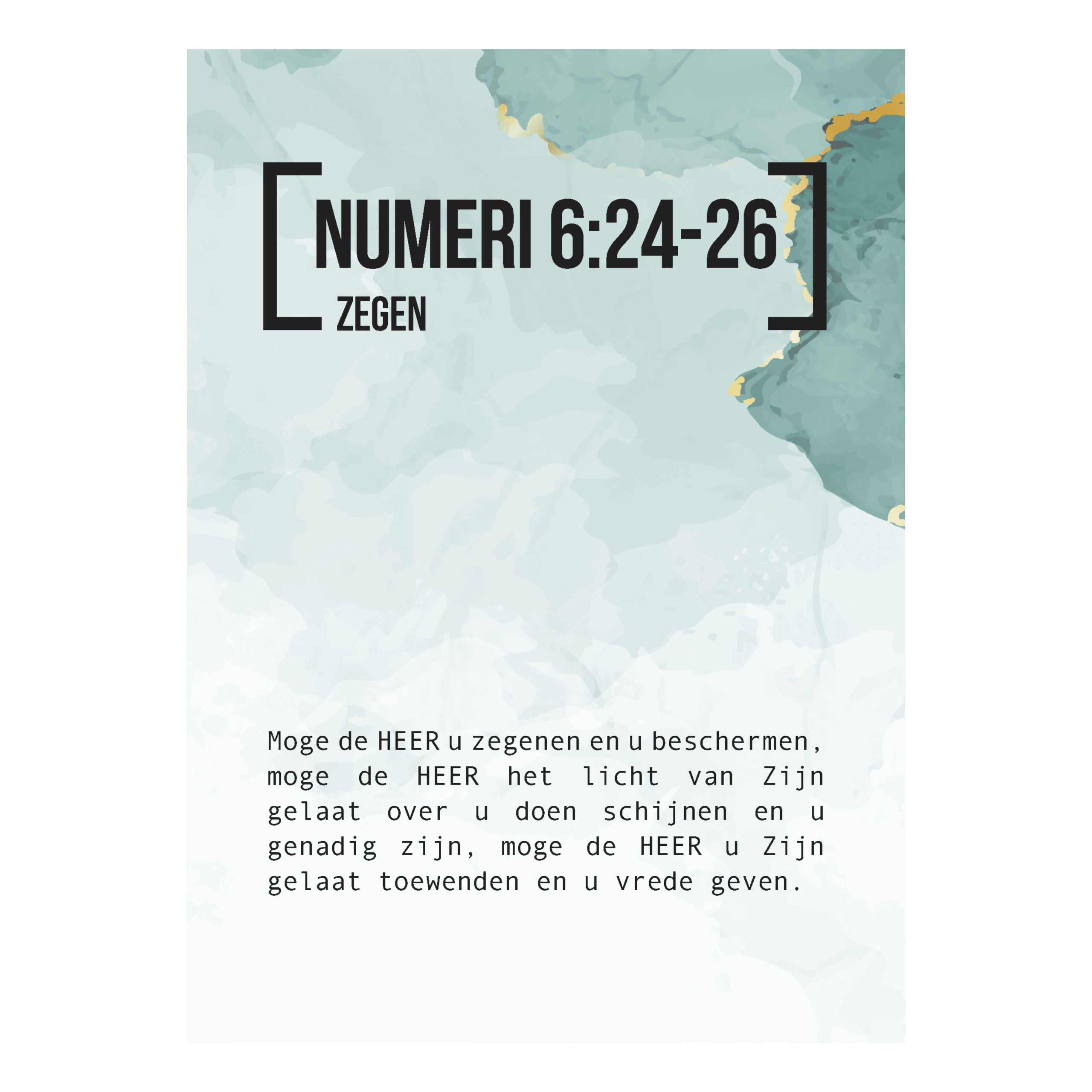 Bijbeltekstkaart 'Numeri 6:24-26' NBV21