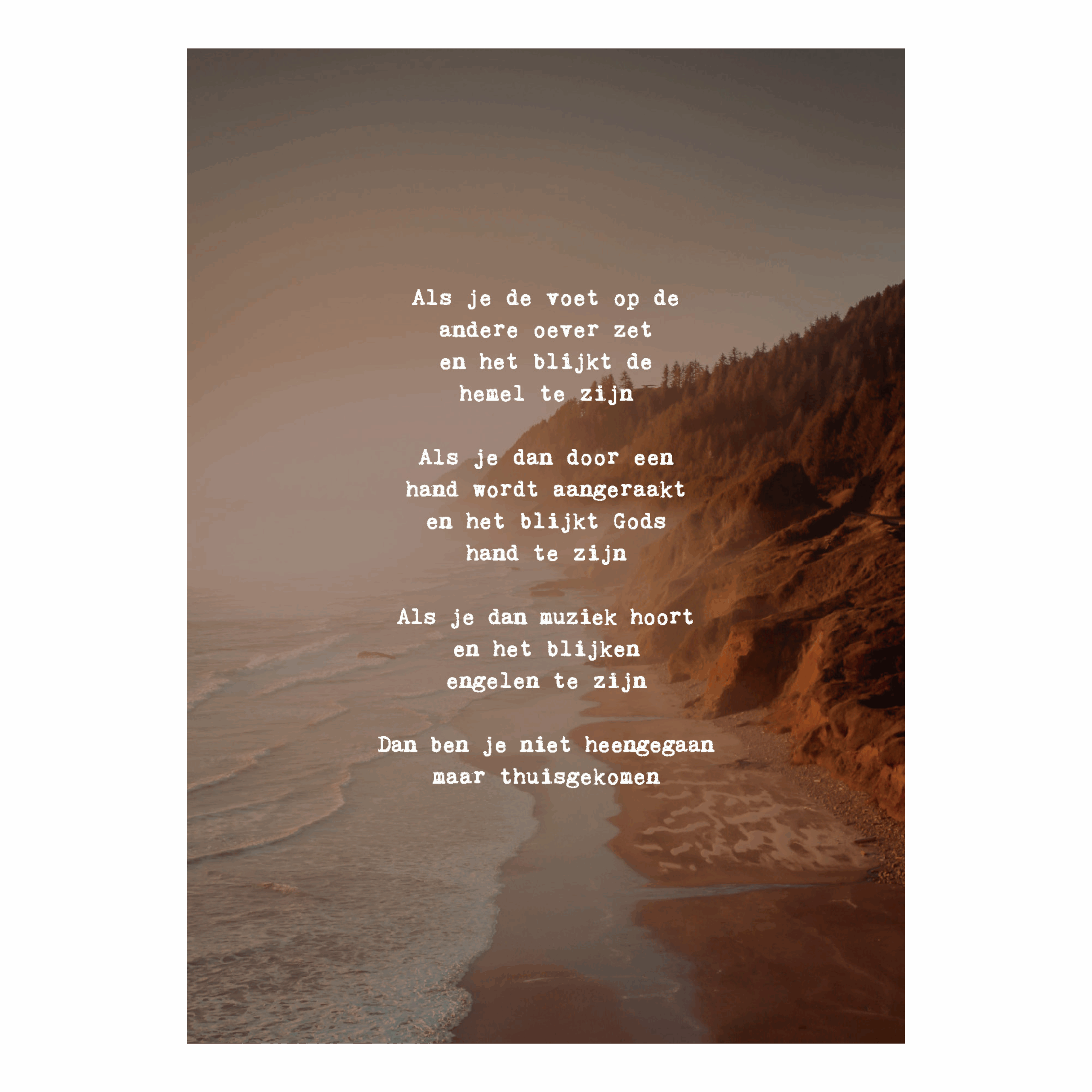 Wenskaart 'Als je de voet'