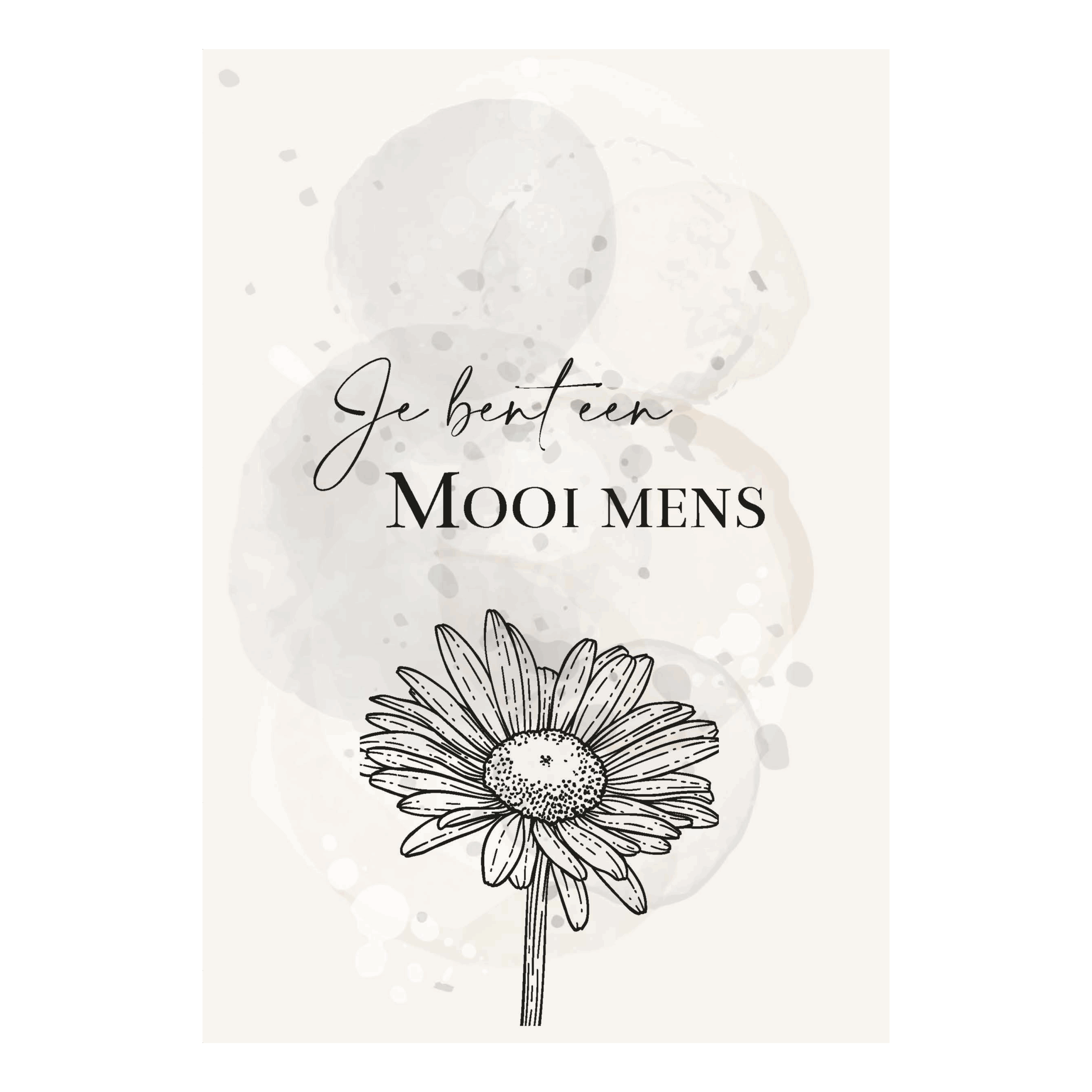Wenskaart 'Mooi mens'
