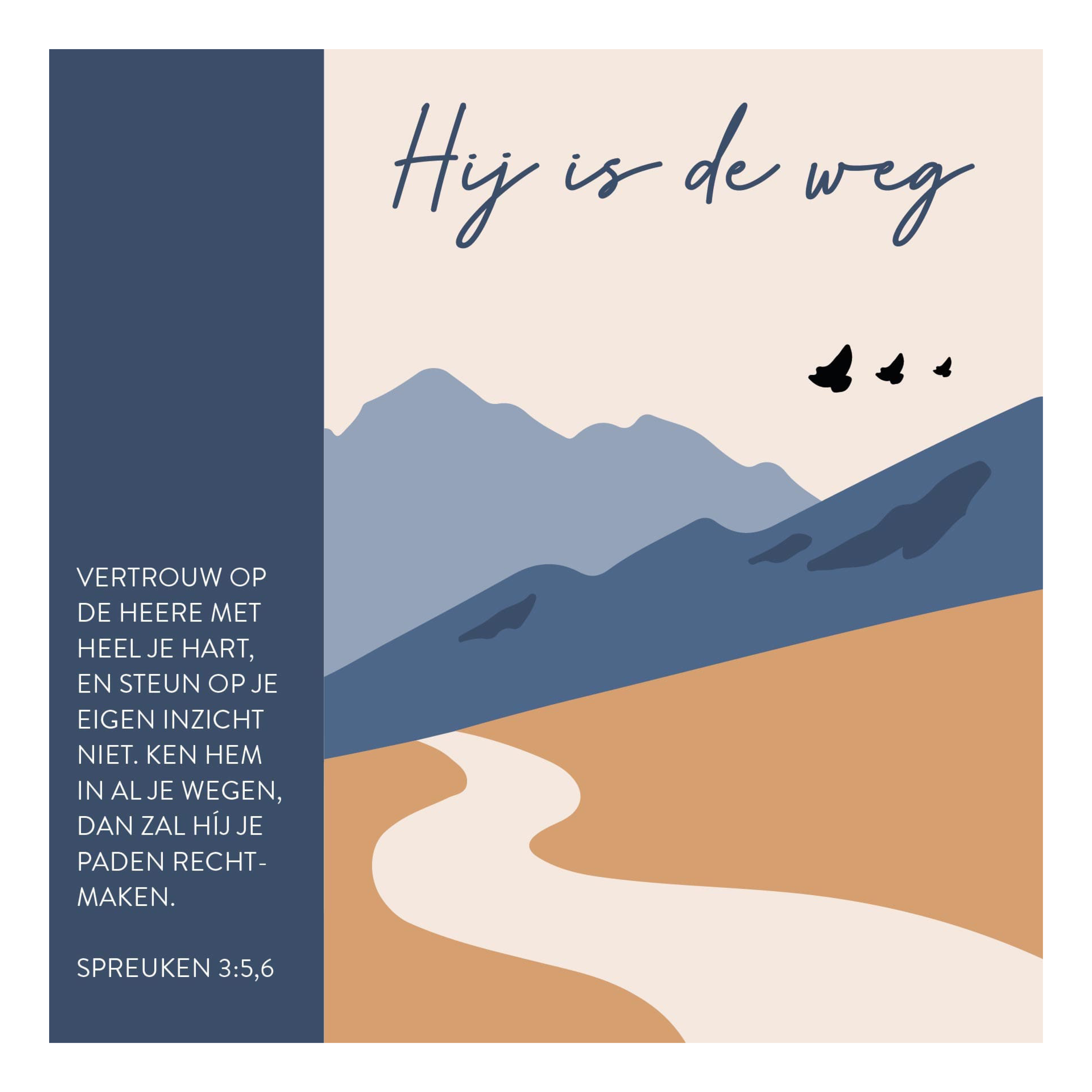 Kaart 'Hij is de weg'