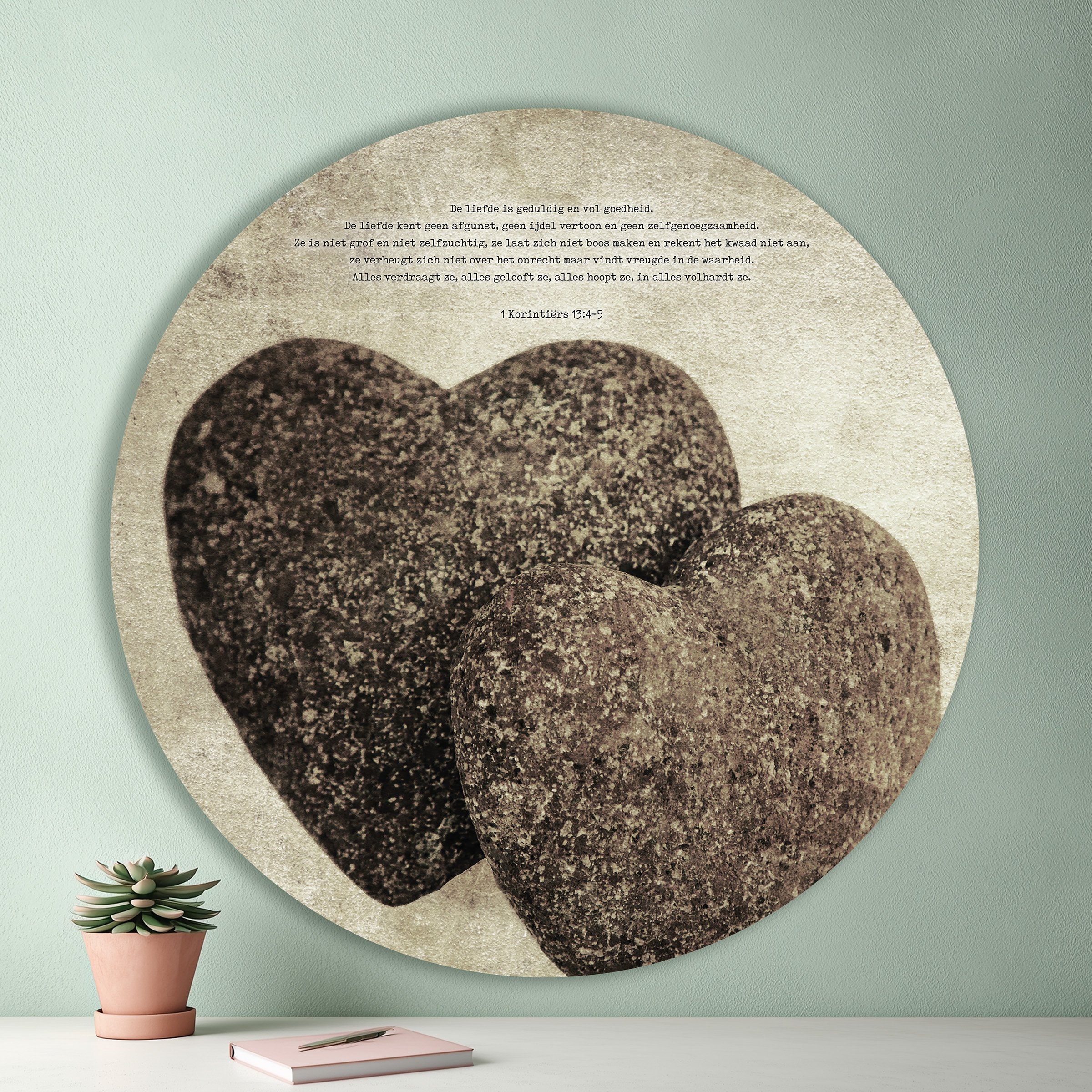 Muurcirkel 'Stenen harten'