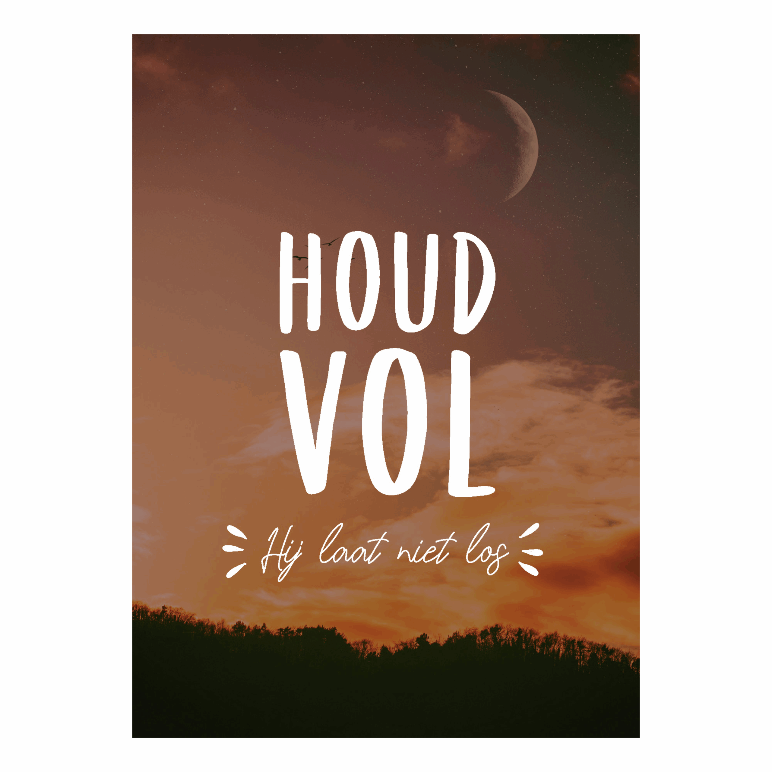 Wenskaart 'Houd vol'