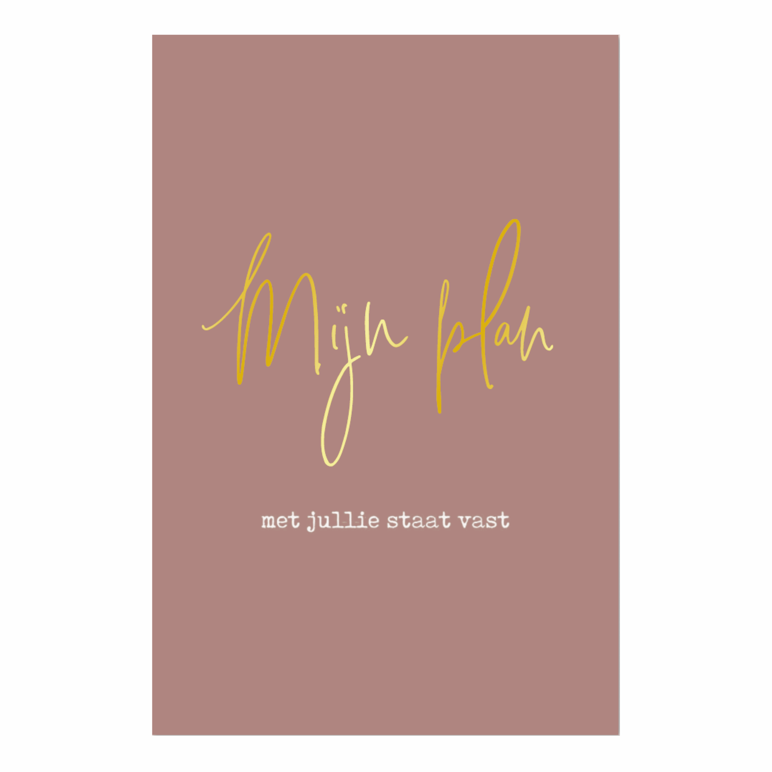 Kaart 'Mijn plan met jullie'