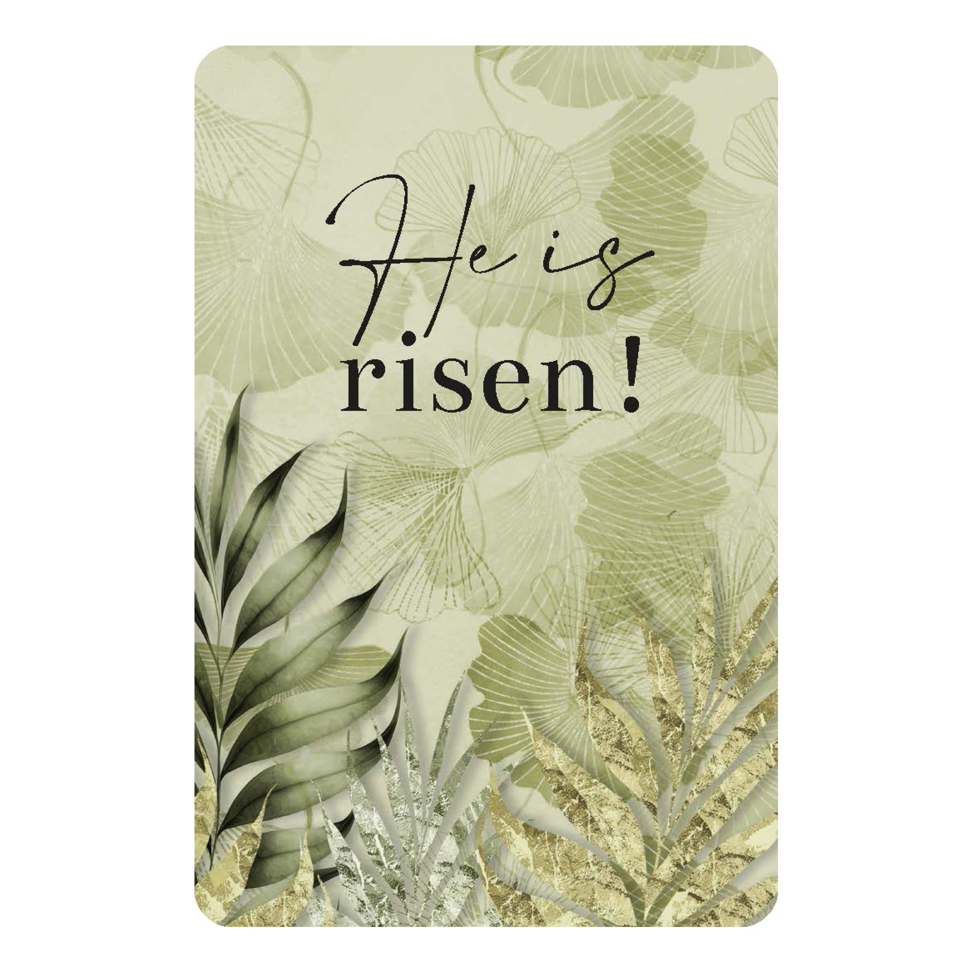 Minikaartje 'He is risen'