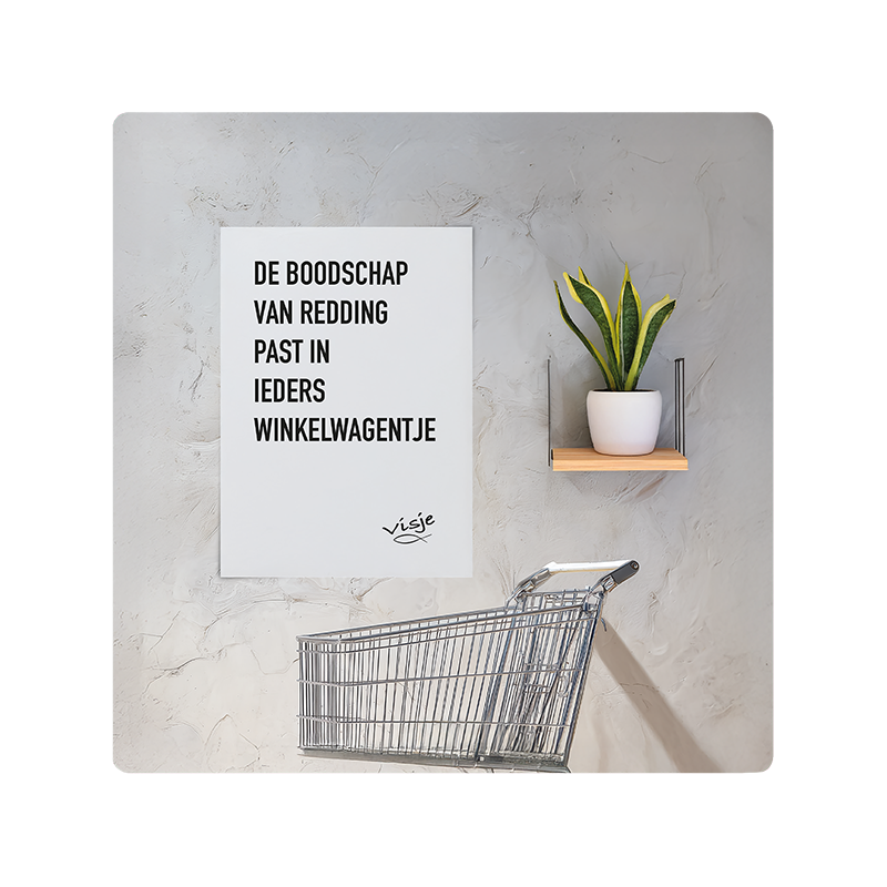 Visje bordje 'Winkelwagentje'