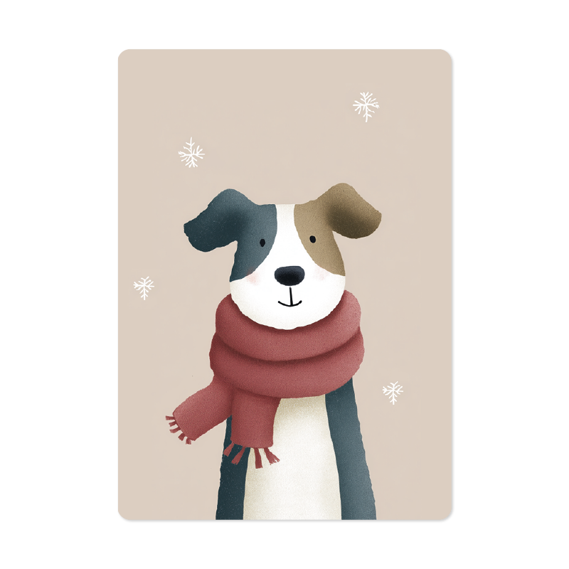Kaart 'Hond met sjaal'